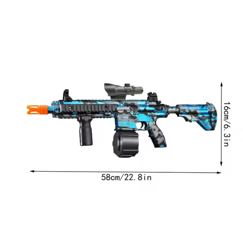 Lançador M4A1 OrbiGel (15.000 Bolinhas + Óculos)